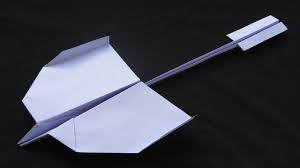 A sample of Origami swallow paper airplane such as Kiš made., 