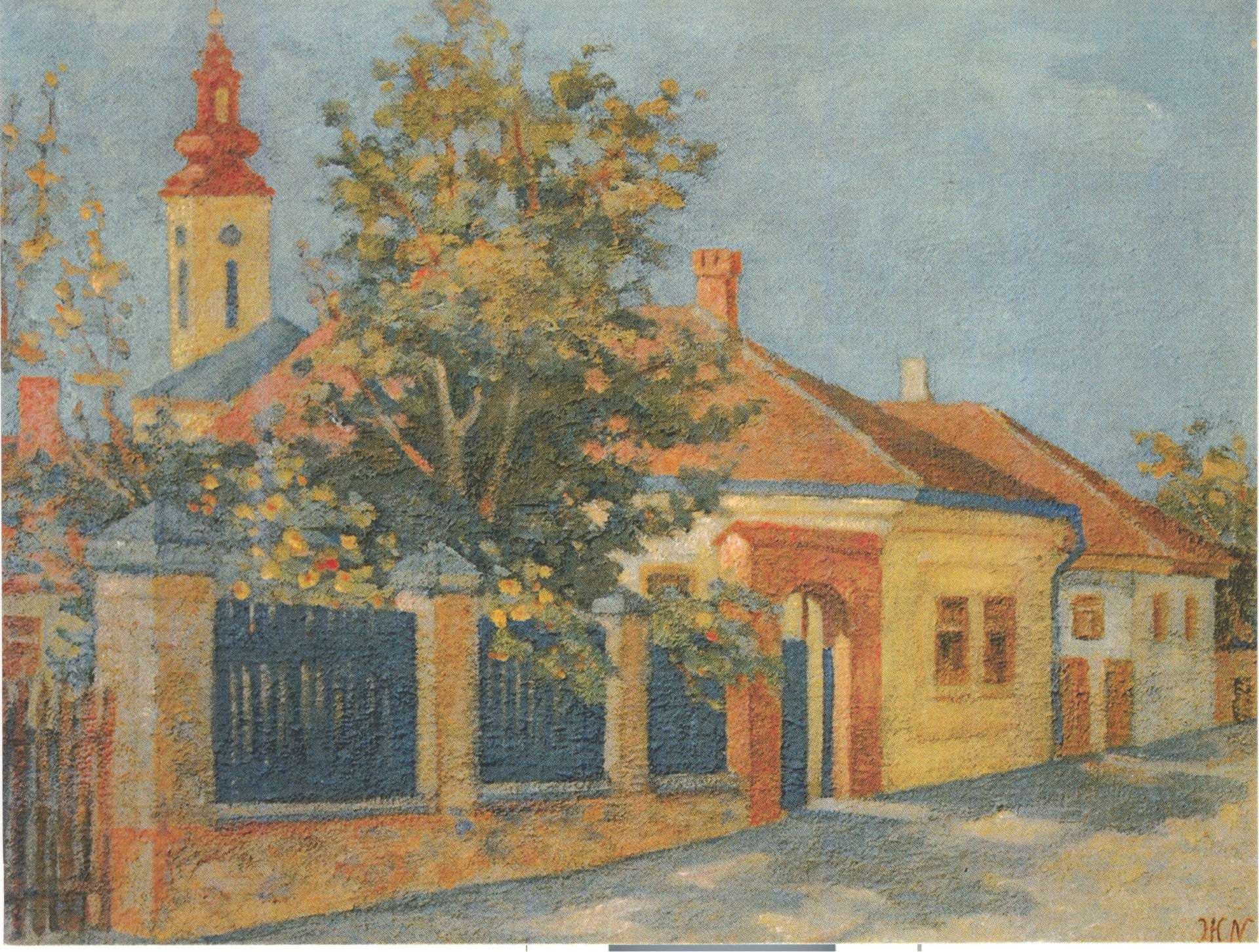 Živorad Nastasijević, Moja rodna kuća, 1956, ulje na platnu