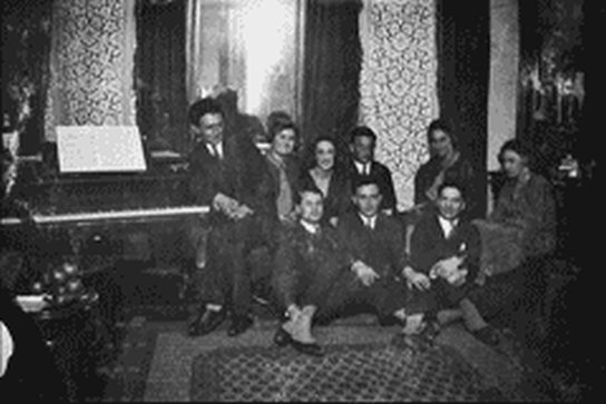 Muzičko popodne kod Nastasijevića, Beograd 1936, foto: Muzej GM