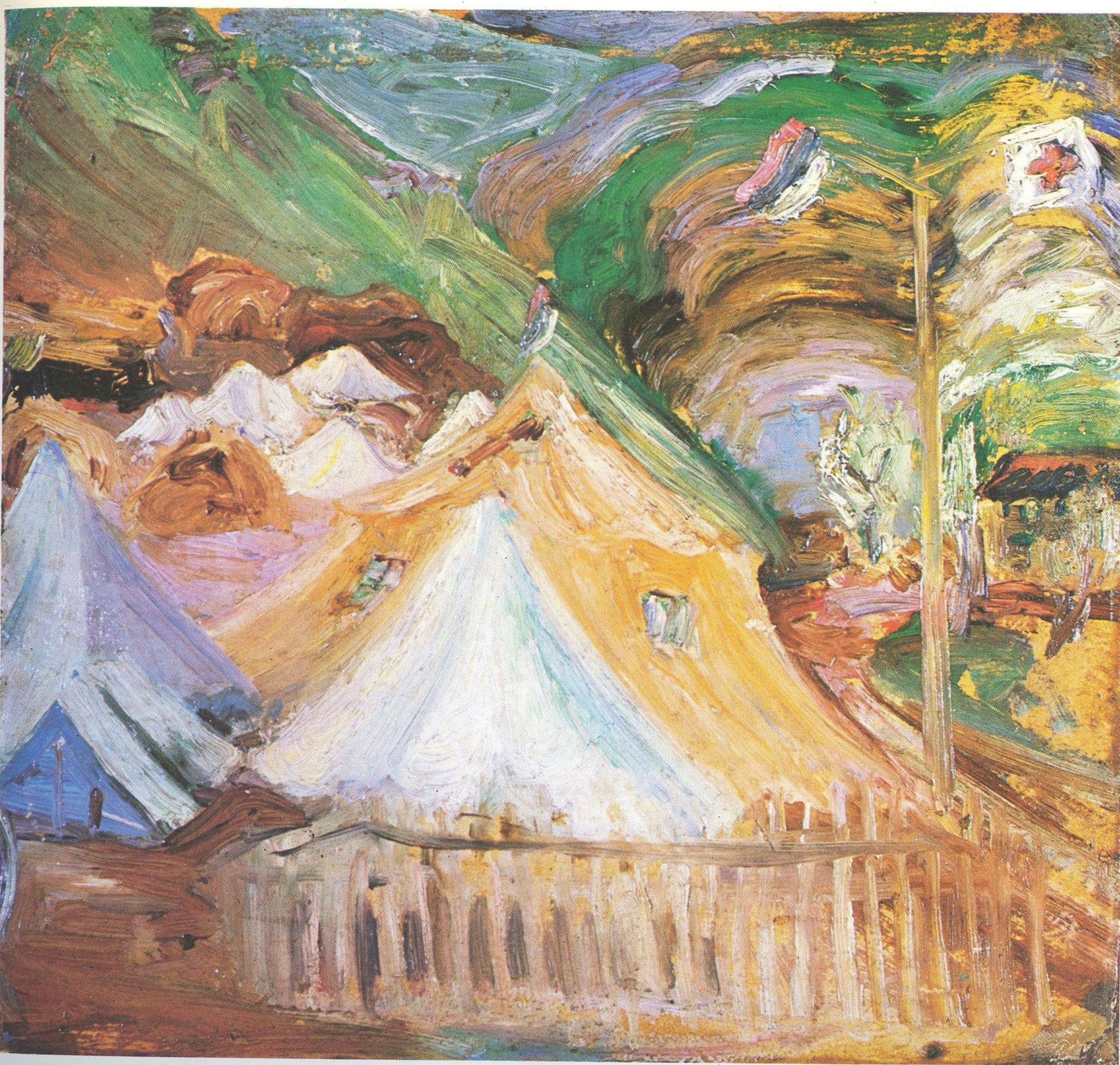 Nadežda Petrović: Valjevska bolnica, 1915, poslednja slika, MSU, Beograd