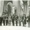 Pavle Beljanski sa osobljem poslanstva Kraljevine Jugoslavije u Rimu (levo M. Crnjanski, peti s leva P. Beljanski), 1938.