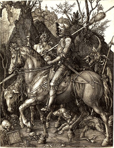 Albreht Direr: Vitez, Smrt i Đavo, 1513, duborez, Nacionalna galerija, 