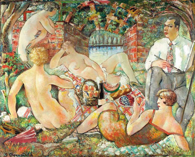 Sava, Sumanovic, Dorucak na travi, pariski period, 1927, Pavle Beljanski, slikarstvo