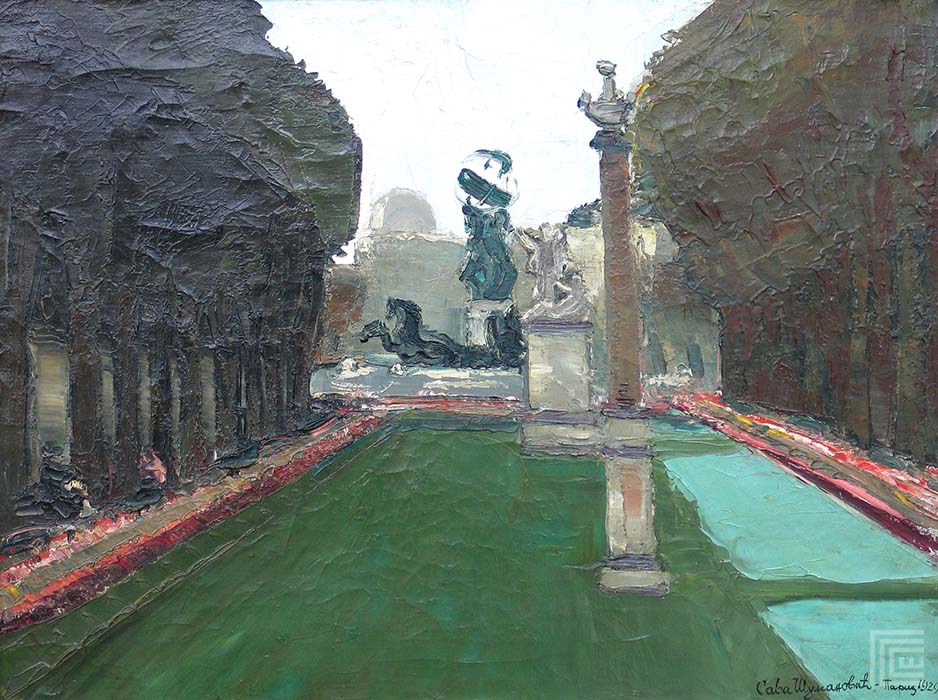 Sava Šumanovic, Pariz, Luksemburski park, slika
