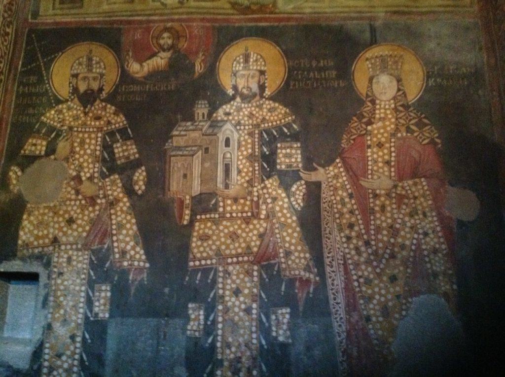 Arilje, Crkva svetog Ahilija - kralj Milutin, kralj Dragutin i kraljica Katalina, 