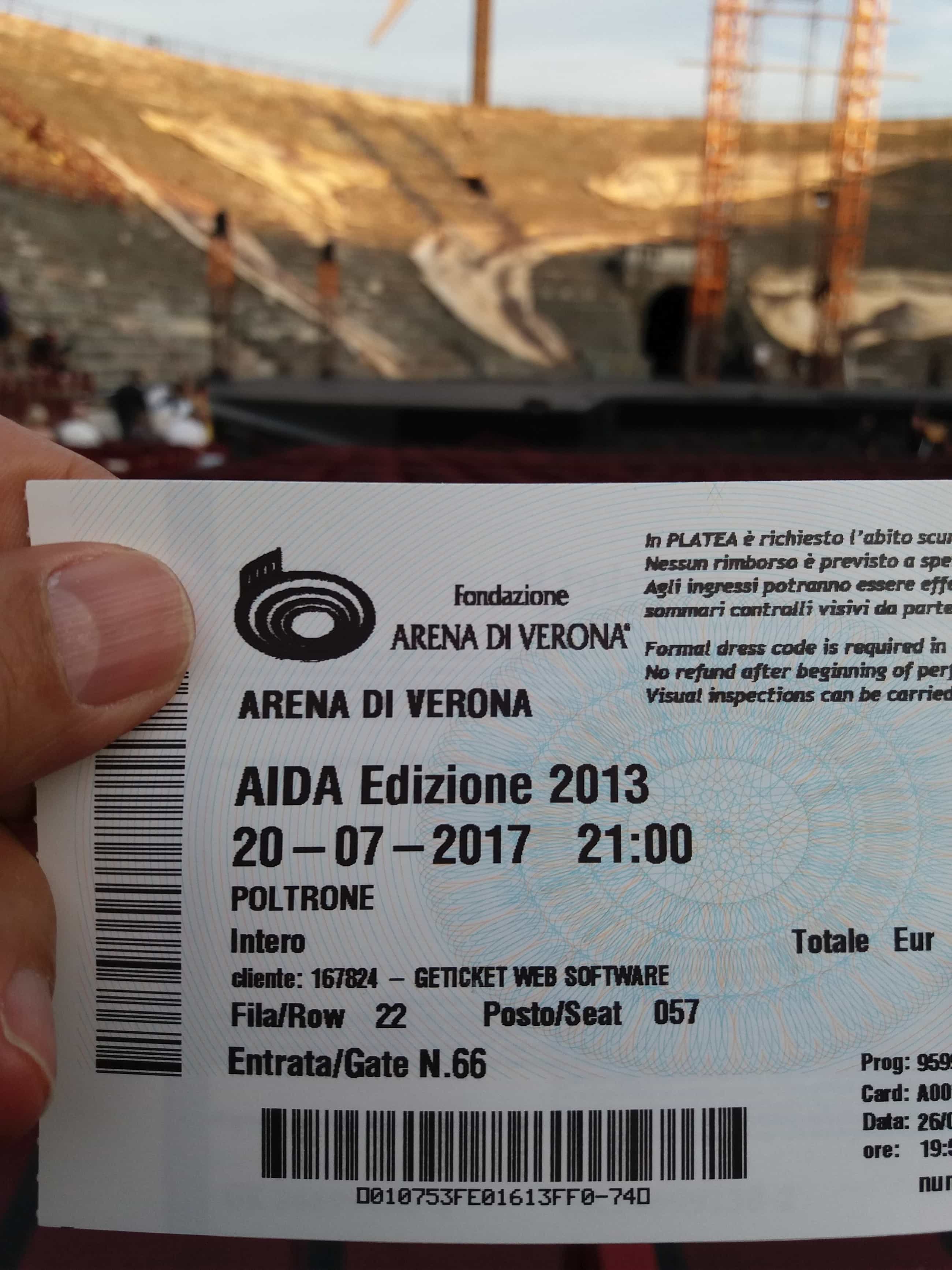 Sat pre početka "Aide", Verona, foto: M. Pajević