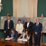 Potpisivanje Akta o donaciji između Galerije Matice srpske i Kompanije TARKETT, foto: GMS