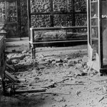 Devastirana zgrada Narodnog muzeja 1915. godine, na slici je Beogradska mumija, oštećenoj "Sobi mumije"
