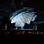 Montirani arhitektonsko inžinjerski svemirski brod spušta svoju sfernu kupolu koja će postati grobnica ljubavnika, "Aida", foto: M. Pajević